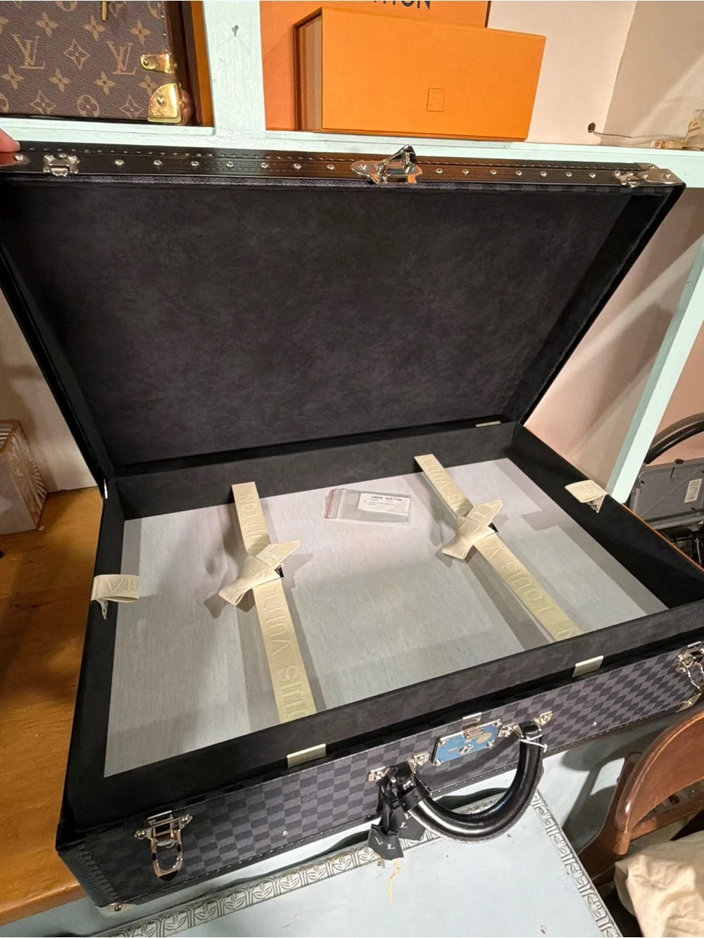 Louis Vuitton Alzer 75 Damier Trunk interior tray and cover